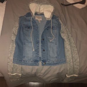 Hooded denim jacket